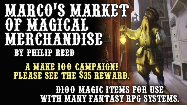 Marco’s Market of Magical Merchandise RPG Supplement Up On Kickstarter