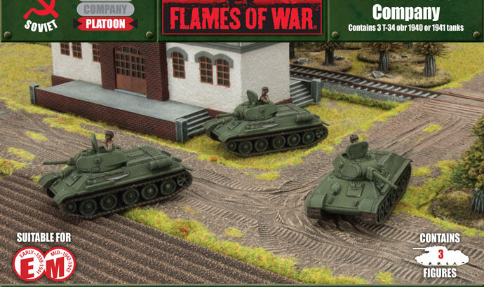 Battlefront features T-34 obr 1940 Company for Flames of War
