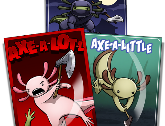 Axe-A-Lot-L Card Game on Kickstarter: Axolotls and Axes Collide!