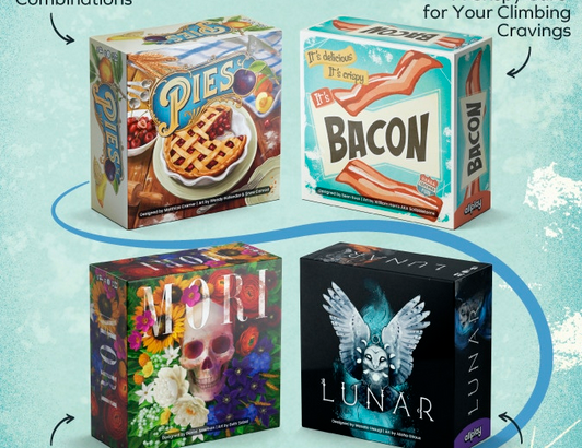 BoardGameTables.com Launches Kickstarter Campaign for Four New Card Games: Pies, Mori, Lunar, Bacon