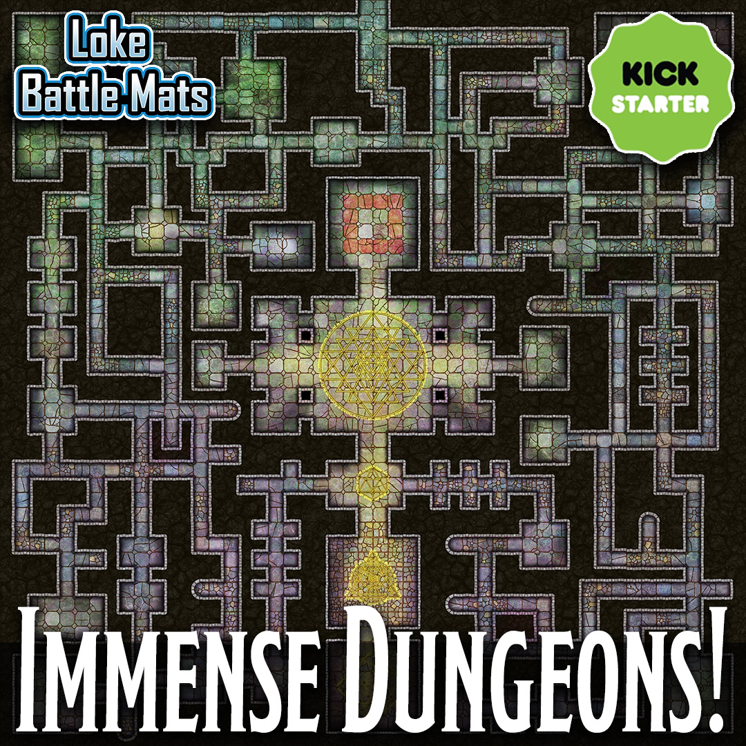 Loke Battle Mats Launches Kickstarter for Immense Dungeons: Digital Maps  for Discerning Game Masters - Tabletop Gaming News - TGN
