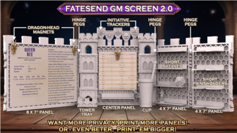 FatesEnd GM Screen 2.0 Now on Kickstarter: A 3D-Printed Innovation for Tabletop Gamers